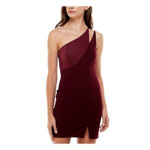 SPEECHLESS Womens Body Con Mini Dress Burgundy Sleeveless Fitted  Juniors 1